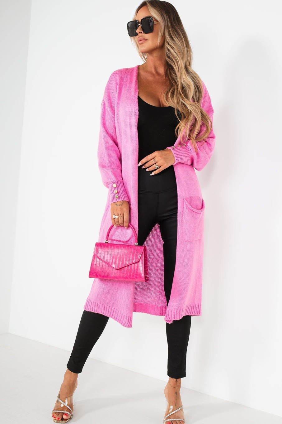 Clothing Willy Z | Elizabeth Pink Knit Cardigan