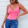 Clothing Vera u0026 Lucy | Rebecca Pink V Neck Bodysuit