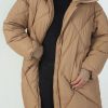 Clothing Copper Rose | Meg Camel Quilted Duvet Coat