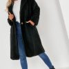 Clothing Willy Z | Annalise Black Oversized Teddy Coat