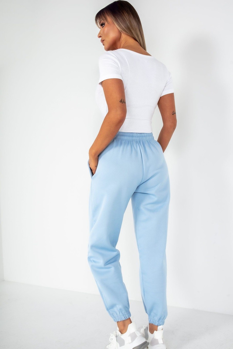 Clothing Style Wise | Olivia Powder Blue Oversized Joggers