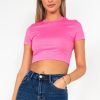 Clothing Vera u0026 Lucy | Gizelle Pink Cropped T-Shirt