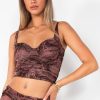 Clothing Vera u0026 Lucy | Orlanda Chocolate Ruched Crop Top