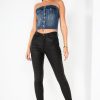 Clothing Zilene | Debbie Black Wax High Waist Jeans