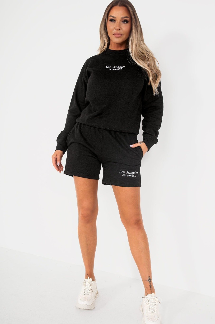 Clothing style wise | Aliyah Black 'Los Angeles' Shorts Co Ord