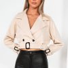 Clothing Willy Z | Claudelle Stone Cropped Jacket