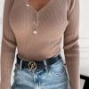 Clothing Giorgia | Chloe Taupe Knit Bodysuit