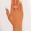 Clothing Impulse | Fuchsia Ring With Gold Studs