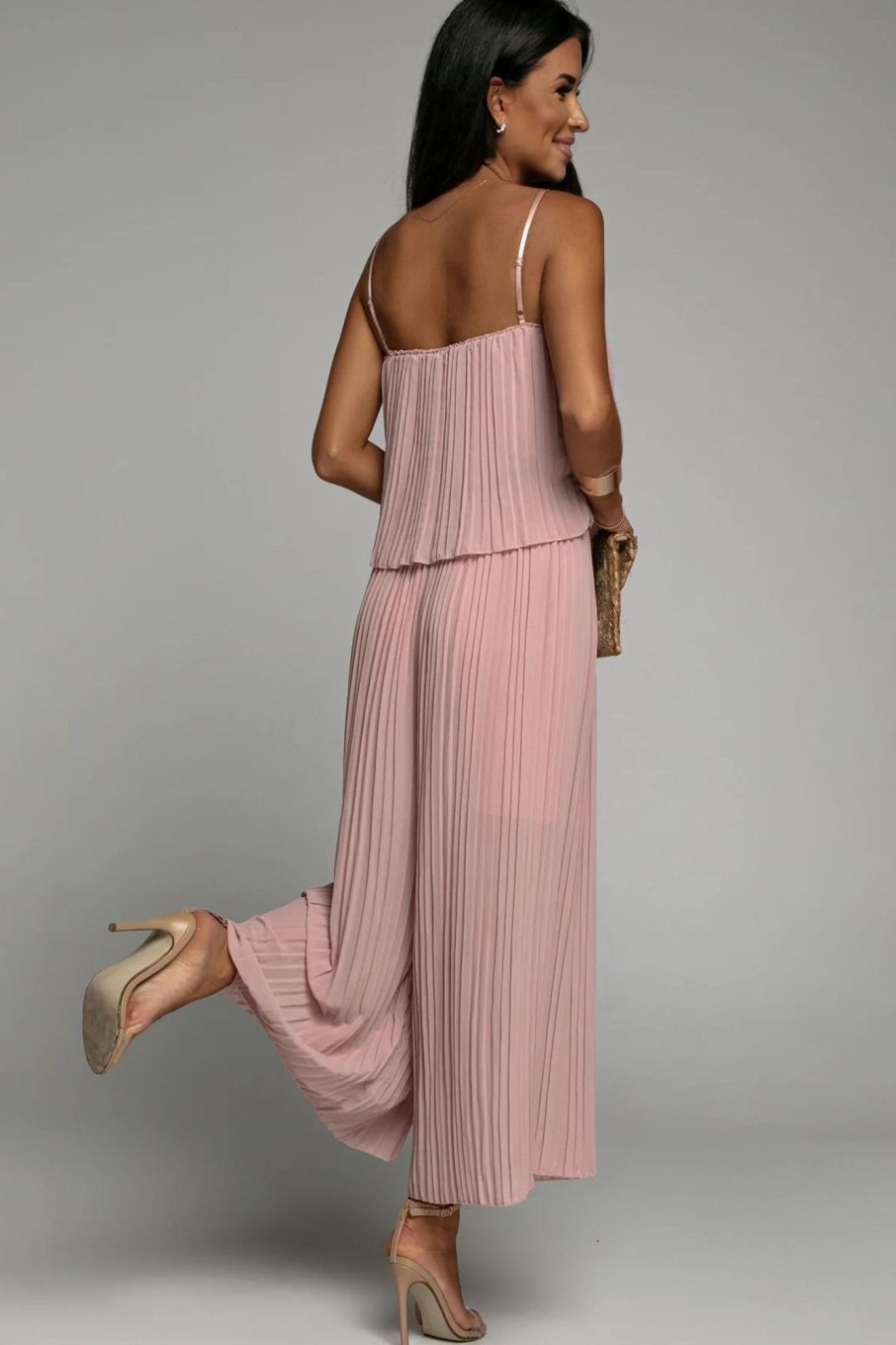 Clothing Willy Z | Alyssa Blush Pleated Jumpsuit