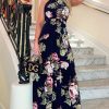 Clothing AX Paris | Ax Paris Lucille Navy Floral Dress