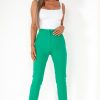 Clothing Copper Rose | Ohanna Green Cigarette High Waist Trousers