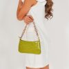 Clothing Koko | Tillie Lime Croc Shoulder Bag