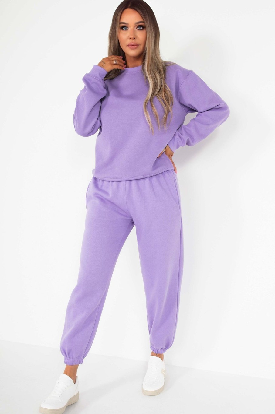 Clothing Style Wise | Carolina Purple Oversized Jogger Co-Ord