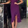 Clothing Girl in Mind | Girl In Mind Kamilla Purple Frill Detail Dress