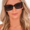 Clothing Impulse | Black Square Cat Eye Sunglasses