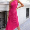 Clothing Willy Z | Gracyn Fuchsia Plisse Dress