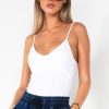 Clothing Giorgia | Beverly White Ribbed Bodysuit