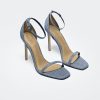 Clothing No Doubt | Doris Blue Silver Glitter Barely There Heels