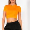 Clothing Vera u0026 Lucy | Gizelle Orange Cropped T-Shirt