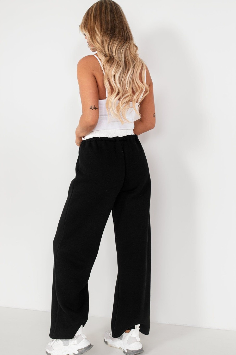 Clothing Willy Z | Zilda Black Wide Leg Joggers