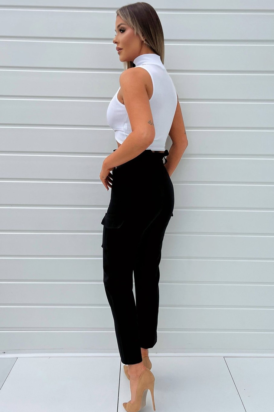 Clothing Style Wise | Ava White Choker Wrap Top