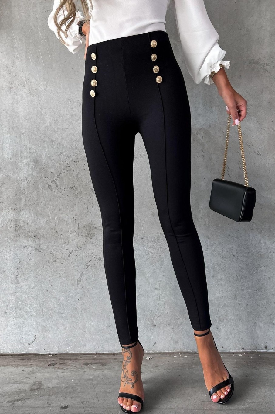 Clothing Willy Z | Noa Black High Waist Skinny Trousers