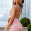 Clothing Moguland | Tamika Baby Pink Sequin Dress