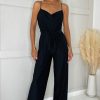 Clothing AX Paris | Ax Paris Daisy Black Belted Jumpsuit