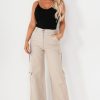 Clothing Style Wise | Elaina Stone Denim Cargo Trousers