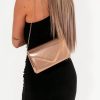 Clothing Koko | Pamela Bronze Sheen Gold Trim Clutch