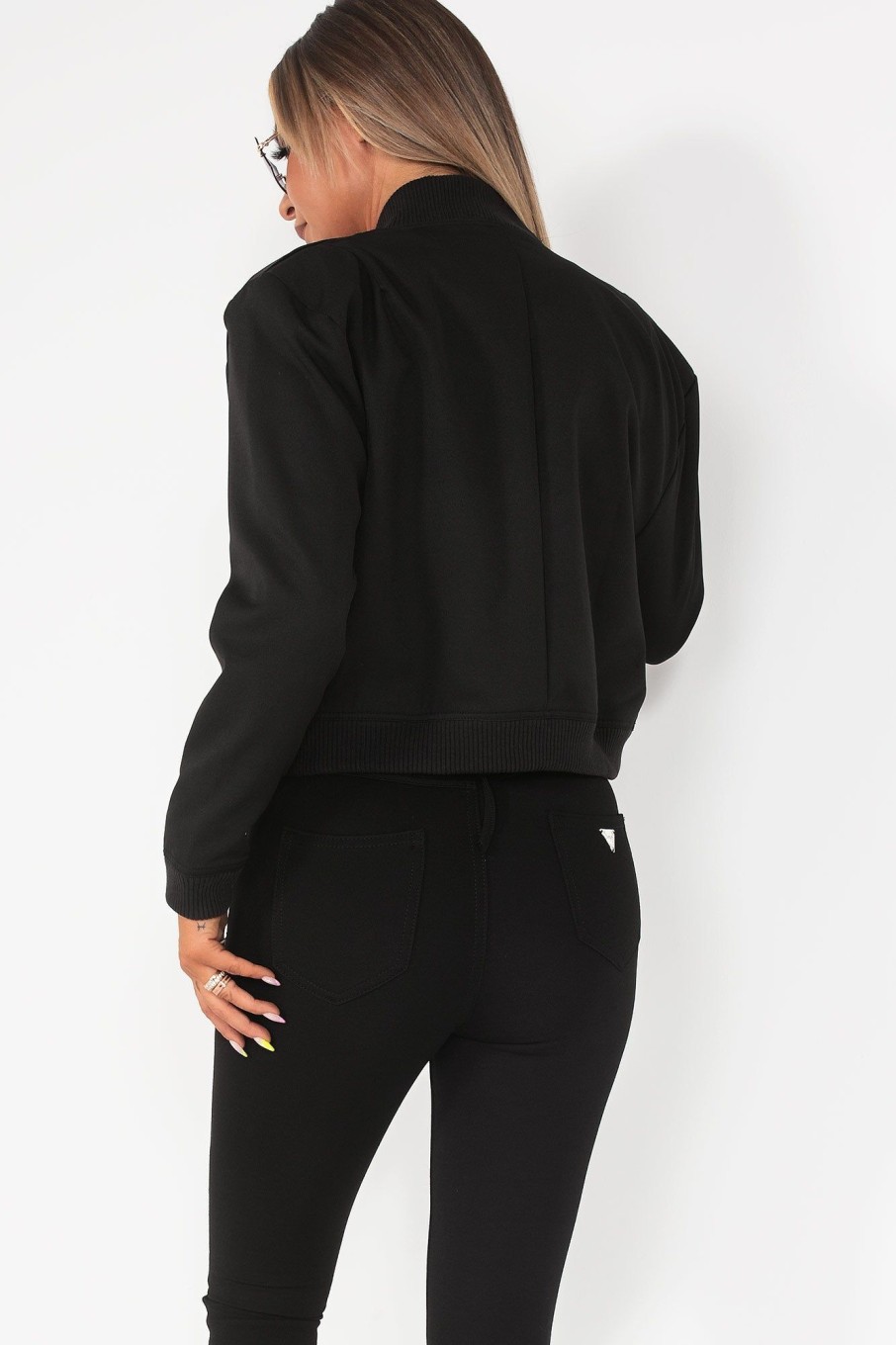 Clothing style wise | Danica Black Bomber Jacket