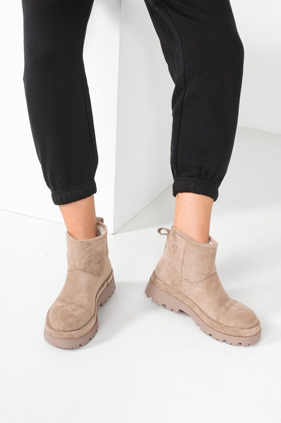 Clothing Ideal | Rainey Stone Suedette Ankle Boots