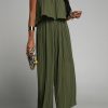 Clothing Willy Z | Alyssa Khaki Pleated Jumpsuit