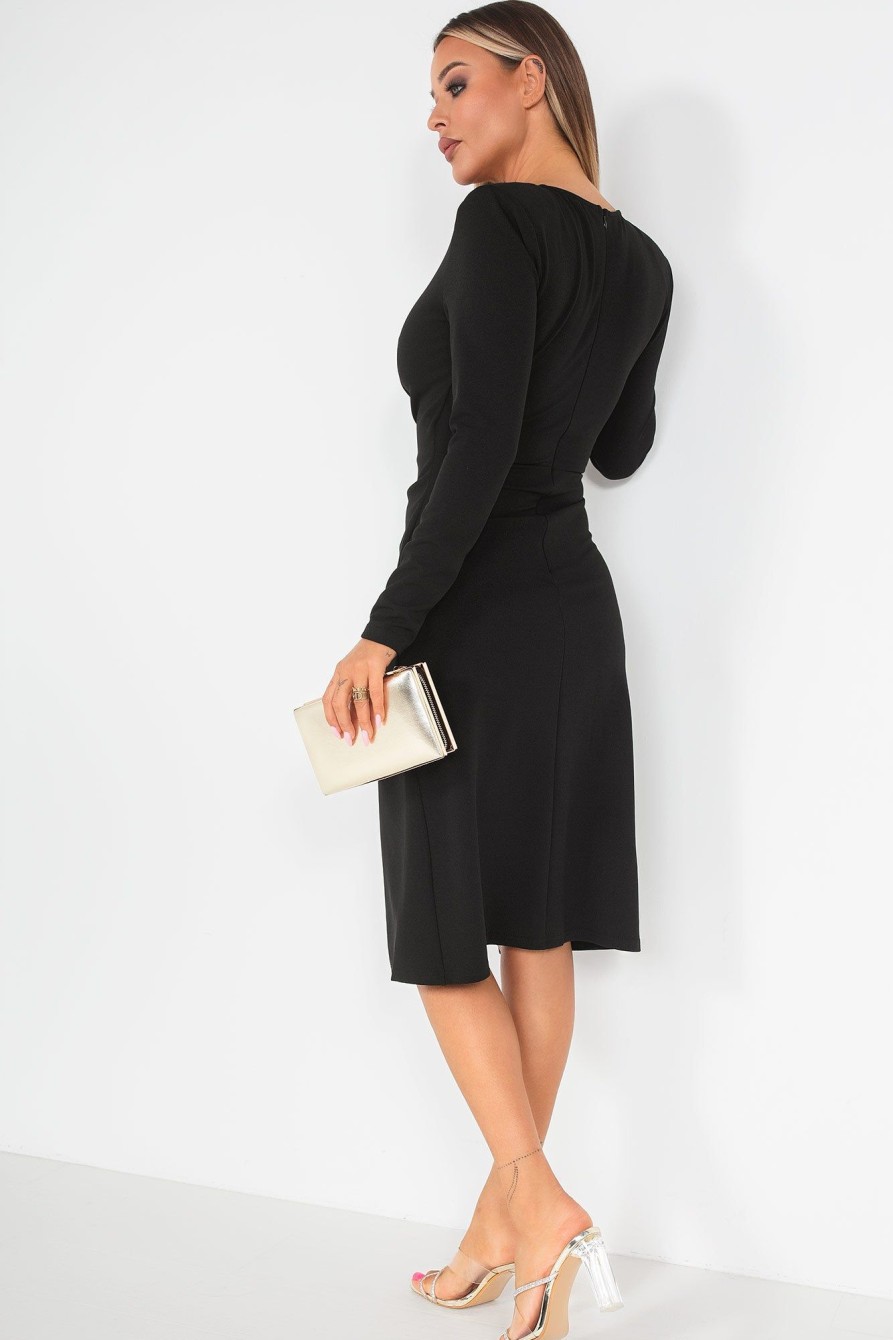 Clothing Girl in Mind | Girl In Mind Fran Black Wrap Dress