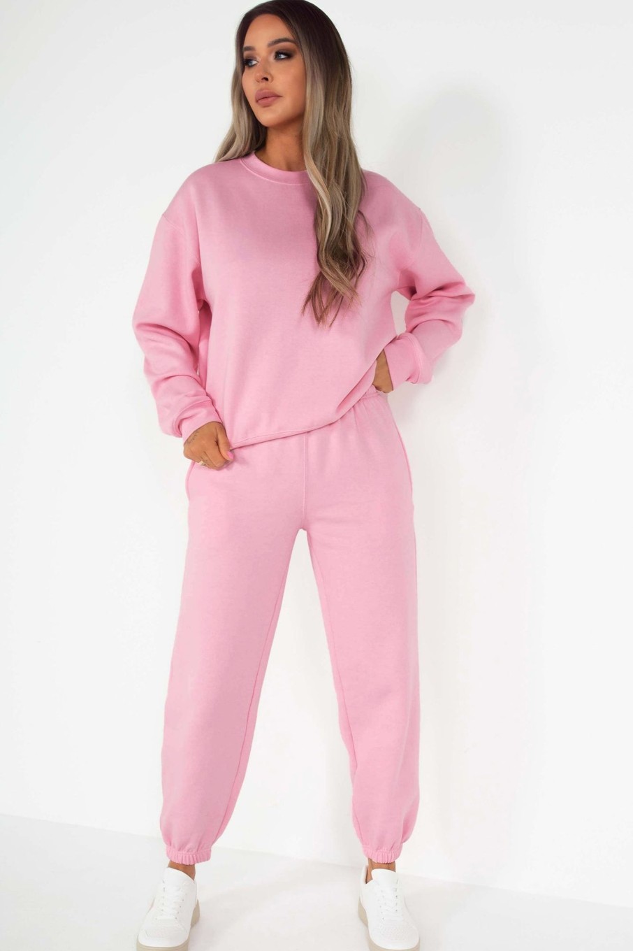 Clothing Style Wise | Carolina Pink Oversized Jogger Co-Ord