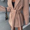 Clothing Willy Z | Karla Camel Wool Look Belted Jacket