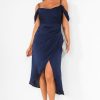 Clothing Girl in Mind | Girl In Mind Camila Navy Satin Dress