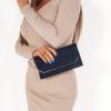 Bags Koko | Trixie Navy Suedette Clutch