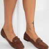 Clothing Kult | Chloe Chocolate Suedette Loafers