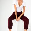 Clothing Style Wise | Olivia Burgundy Oversized Joggers