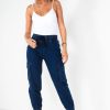 Clothing Zilene | Kirsty Blue Denim Cargo Trousers