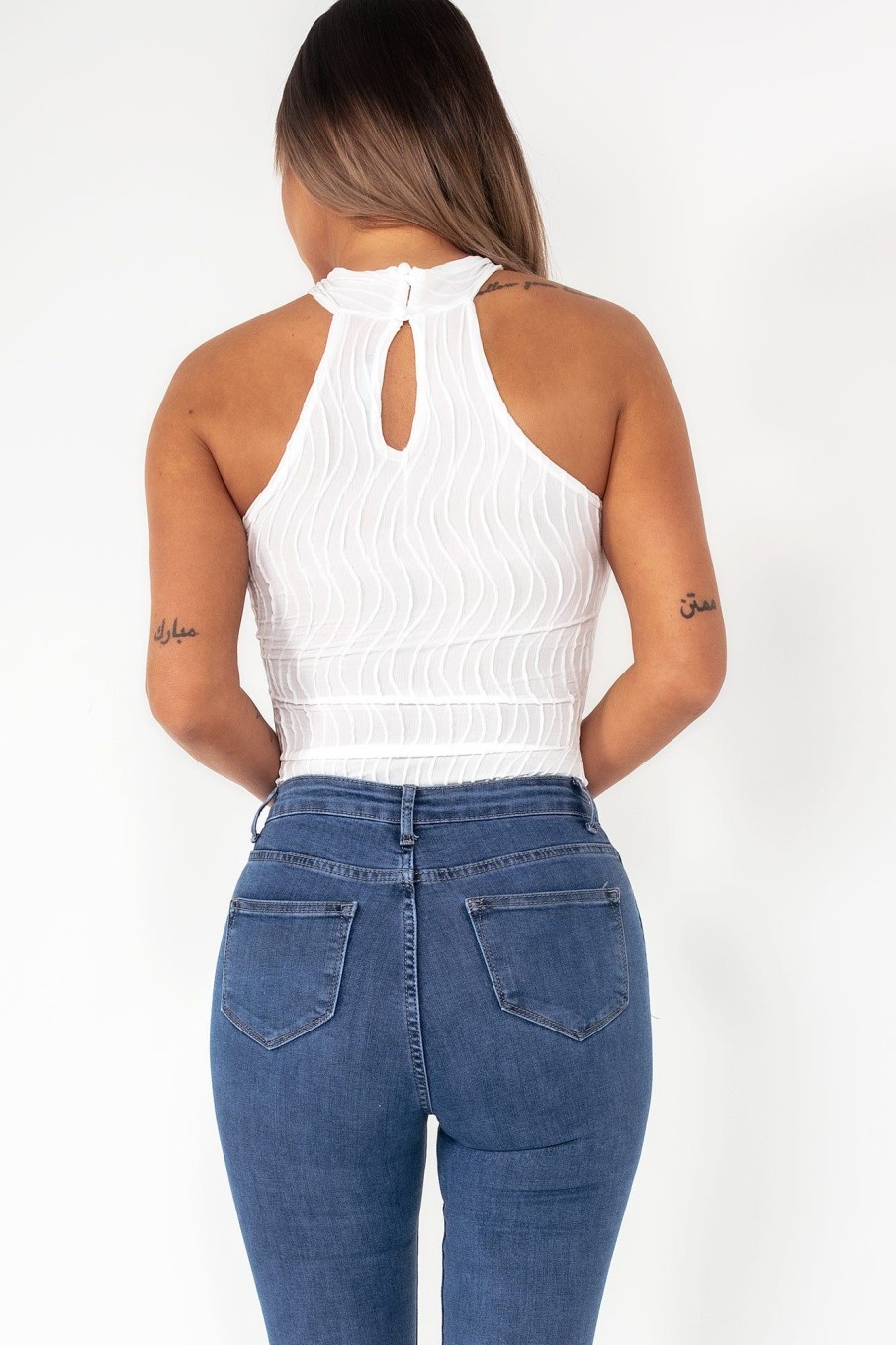 Clothing style wise | Emer White Textured Top