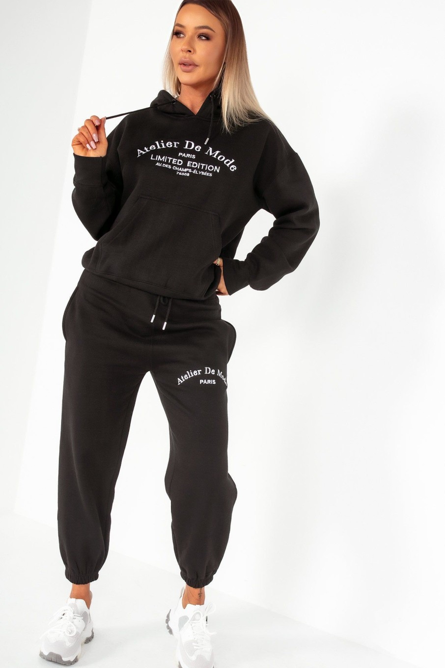 Clothing Style Wise | Nataly Black 'Atelier Dm' Jogger Co Ord