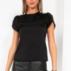 Clothing Girl in Mind | Girl In Mind Larisa Black Short Sleeve Top