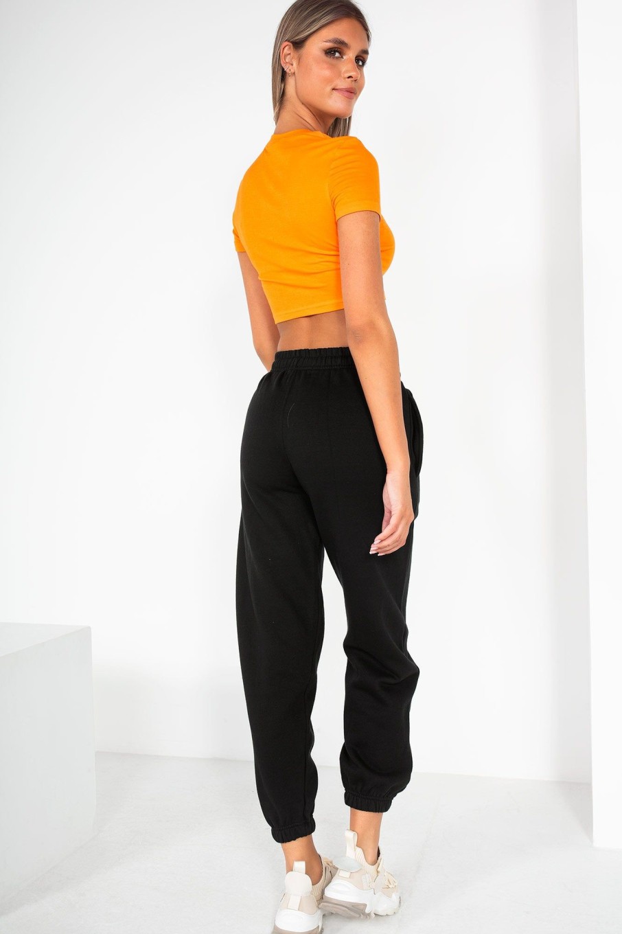 Clothing Vera u0026 Lucy | Gizelle Orange Cropped T-Shirt