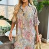 Clothing AX Paris | Ax Paris Ferna Multi Paisley Shirt Dress