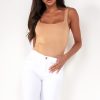 Clothing Vera u0026 Lucy | Helena Camel Scoop Neck Slinky Bodysuit