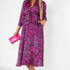 Clothing Girl in Mind | Girl In Mind Isabella Purple Satin Print Dress