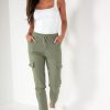 Clothing Fabs Fashion | Safia Khaki Cargo Trousers