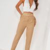 Clothing Vera u0026 Lucy | Dypna Camel Belted Cigarette Trousers